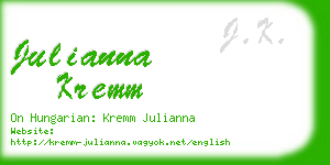 julianna kremm business card